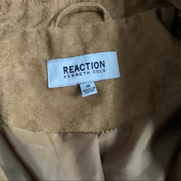 NWT Kenneth Cole Reaction Brown Suede Moto Jacket - Picture 4 of 5